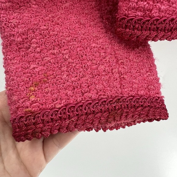 Vintage Castleberry Boucle Blazer Size 12 Pink‎ Tweed Jacket Union Made Classy - Picture 7 of 10